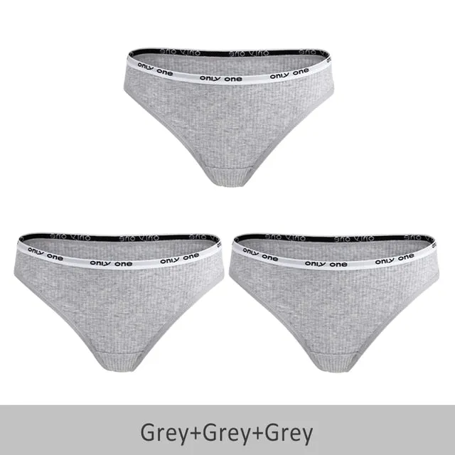 3 Pack Cotton Mix Thong Sports  Underwear Hot Panties Comfortable Seamless G-String Low Rise Underpants Lingerie Briefs