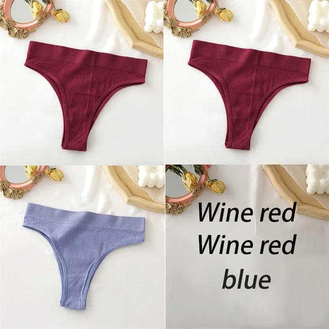 3 Pack Panties Seamless High Waisted Underwear Women Comfortable Underpants Briefs Undies