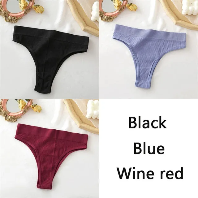 3 Pack Panties Seamless High Waisted Underwear Women Comfortable Underpants Briefs Undies