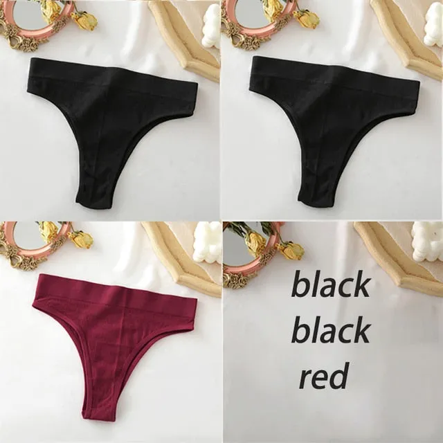 3 Pack Panties Seamless High Waisted Underwear Women Comfortable Underpants Briefs Undies