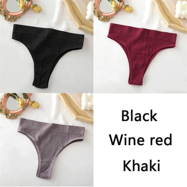 3 Pack Panties Seamless High Waisted Underwear Women Comfortable Underpants Briefs Undies