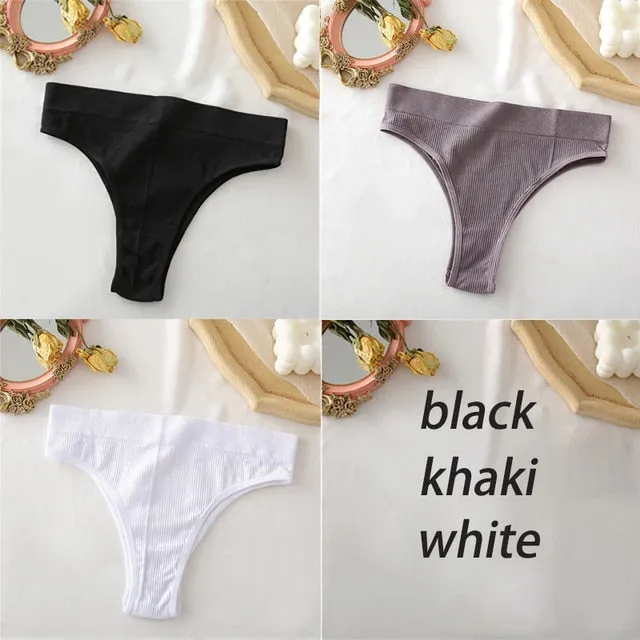 3 Pack Panties Seamless High Waisted Underwear Women Comfortable Underpants Briefs Undies