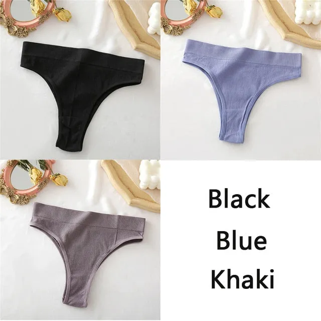 3 Pack Panties Seamless High Waisted Underwear Women Comfortable Underpants Briefs Undies