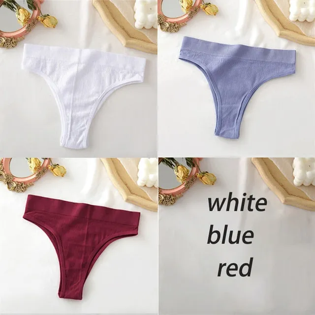 3 Pack Panties Seamless High Waisted Underwear Women Comfortable Underpants Briefs Undies