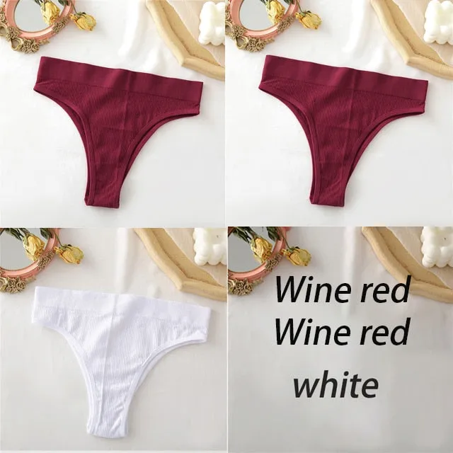 3 Pack Panties Seamless High Waisted Underwear Women Comfortable Underpants Briefs Undies