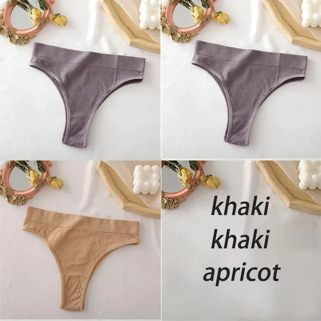 3 Pack Panties Seamless High Waisted Underwear Women Comfortable Underpants Briefs Undies