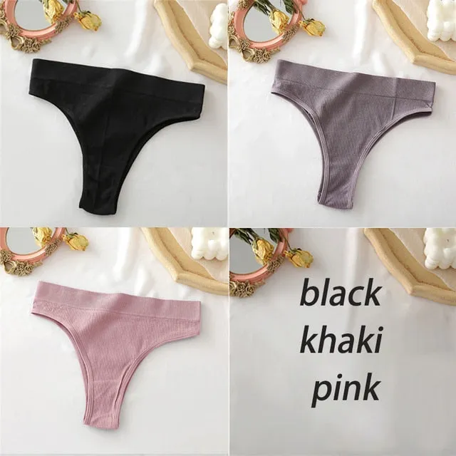 3 Pack Panties Seamless High Waisted Underwear Women Comfortable Underpants Briefs Undies