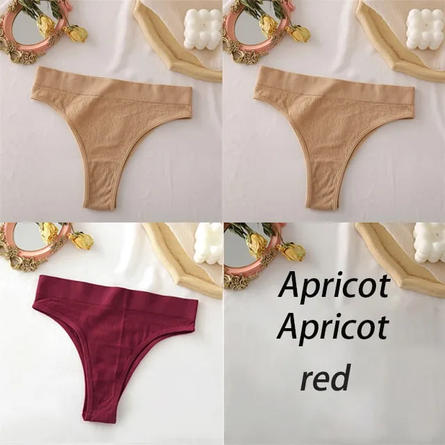 3 Pack Panties Seamless High Waisted Underwear Women Comfortable Underpants Briefs Undies