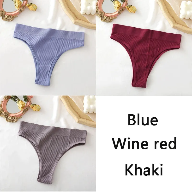 3 Pack Panties Seamless High Waisted Underwear Women Comfortable Underpants Briefs Undies