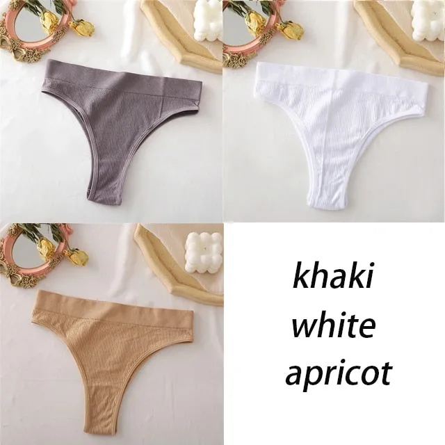 3 Pack Panties Seamless High Waisted Underwear Women Comfortable Underpants Briefs Undies