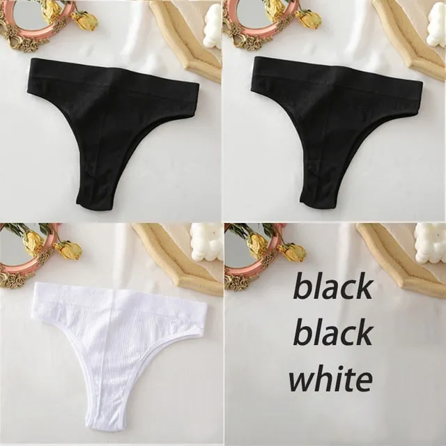 3 Pack Panties Seamless High Waisted Underwear Women Comfortable Underpants Briefs Undies