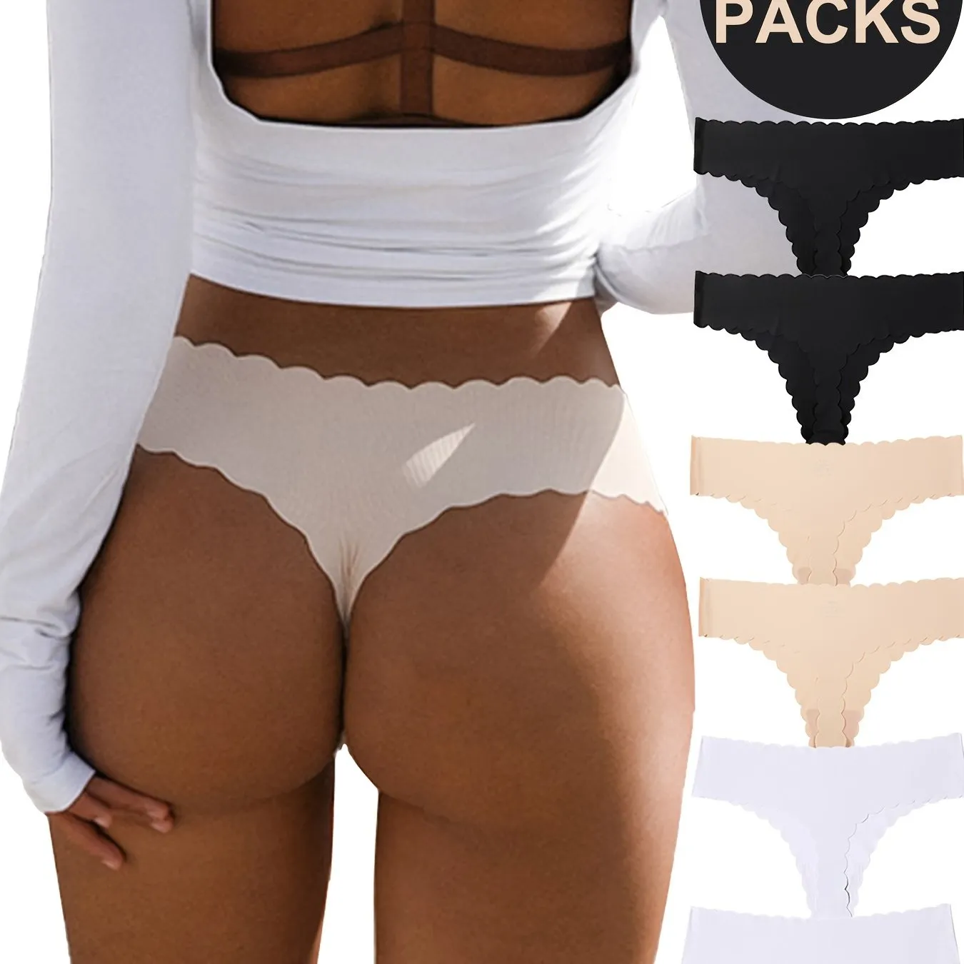 **6pcs Seamless  - Soft, Comfortable Stretch Intimates Women's Underwear & Lingerie**