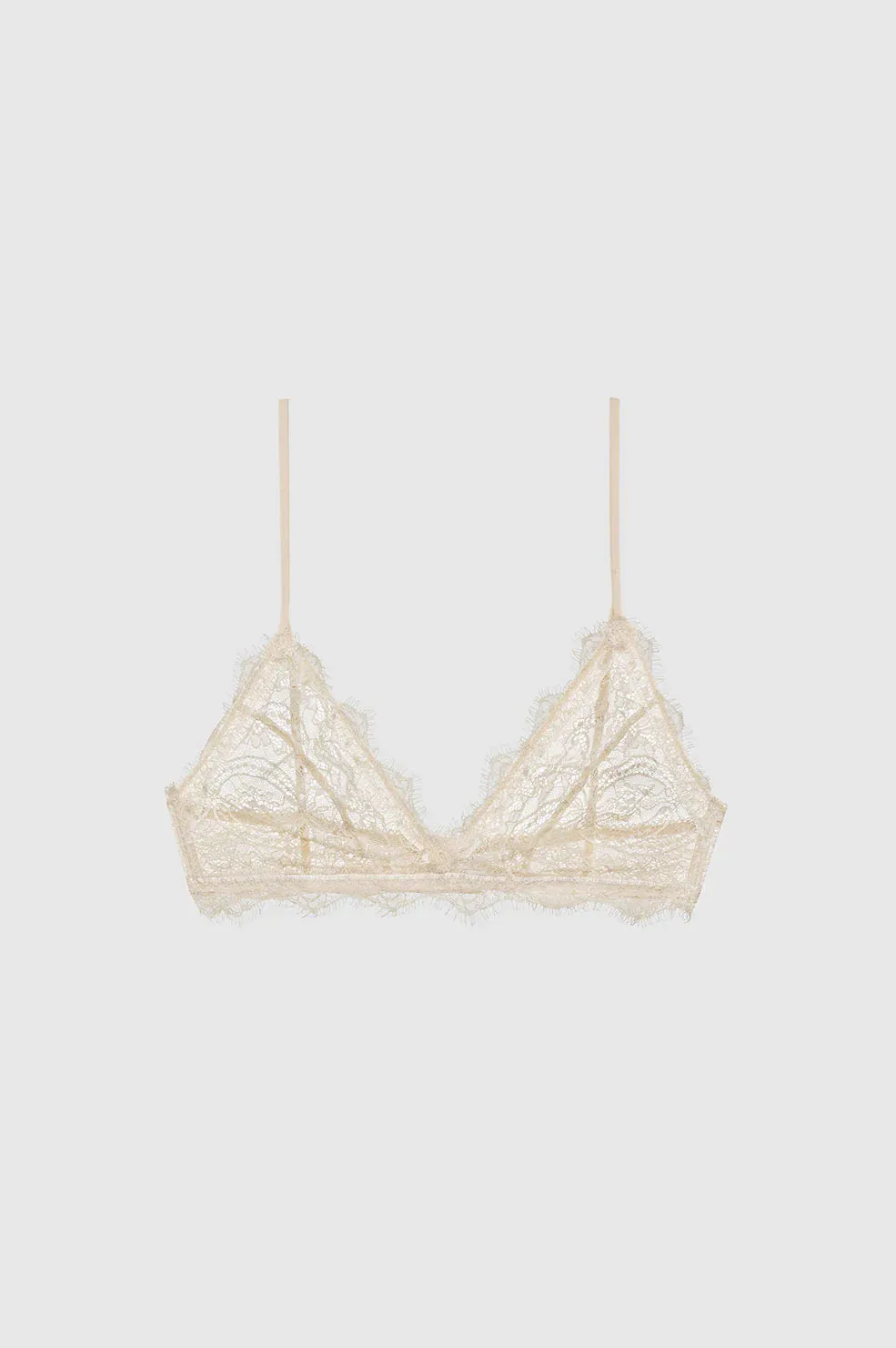 Anine Bing Lace Bra With Trim - Nude