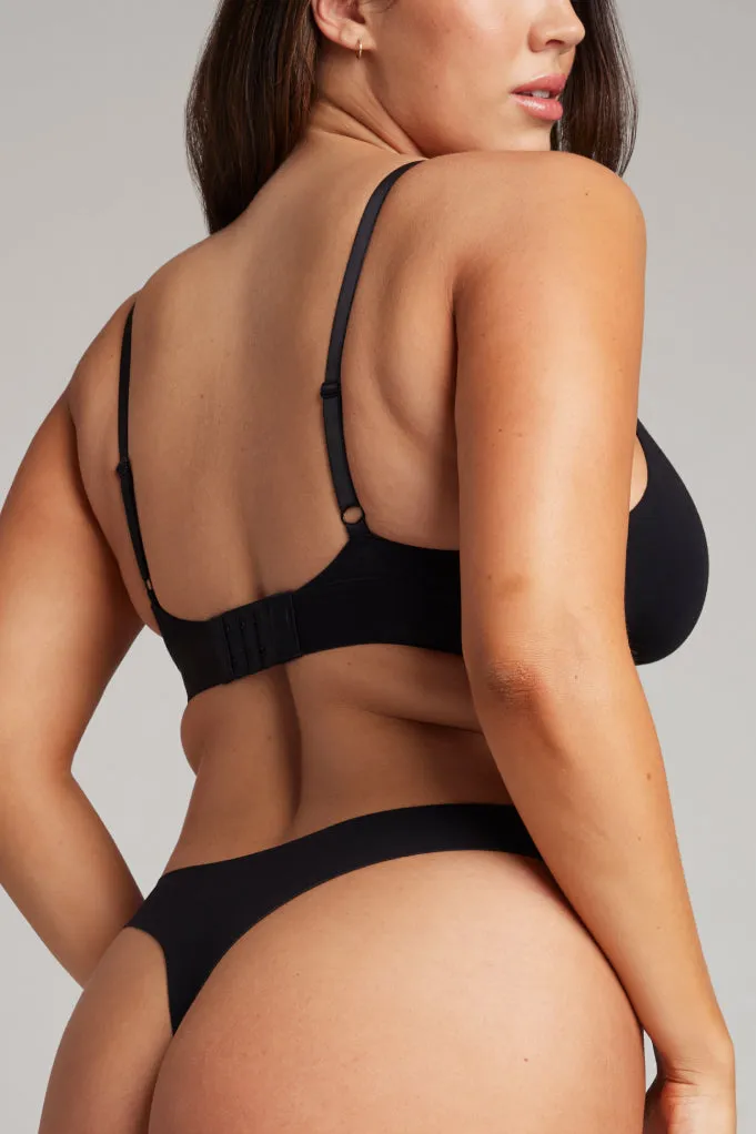 Base High Thong in Black (Pack)