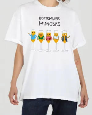 BOTTOMLESS MIMOSAS WOMEN'S BOYFRIEND TEE