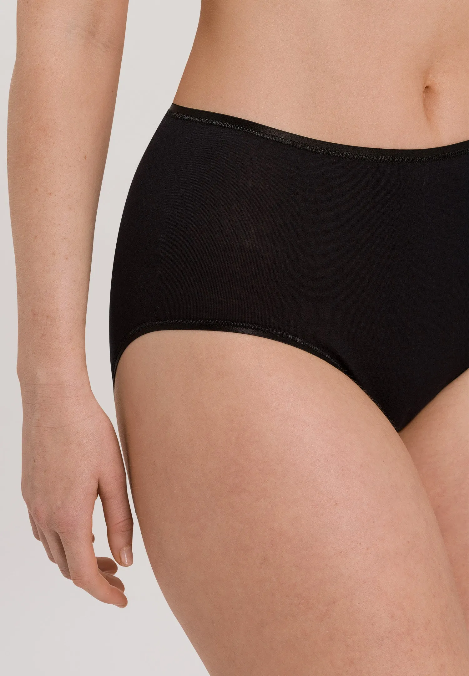 Cotton Seamless Cotton Full Brief | Black 71625-019