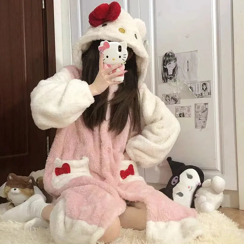 Cozy Winter Fluffy Cosplay Snuddie House Robe