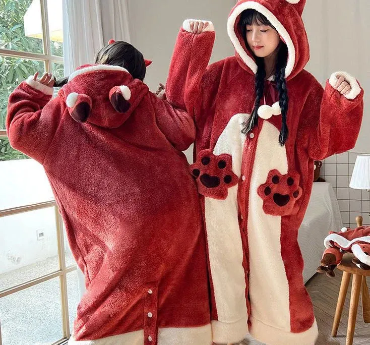 Cozy Winter Fluffy Cosplay Snuddie House Robe