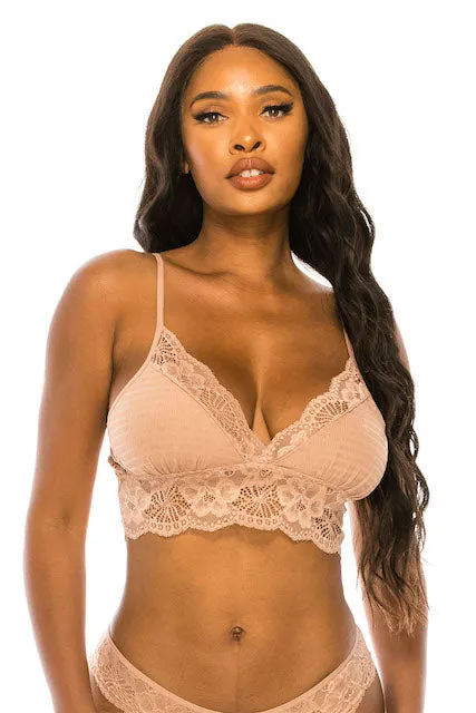 Delicate Lace Trim Bralette