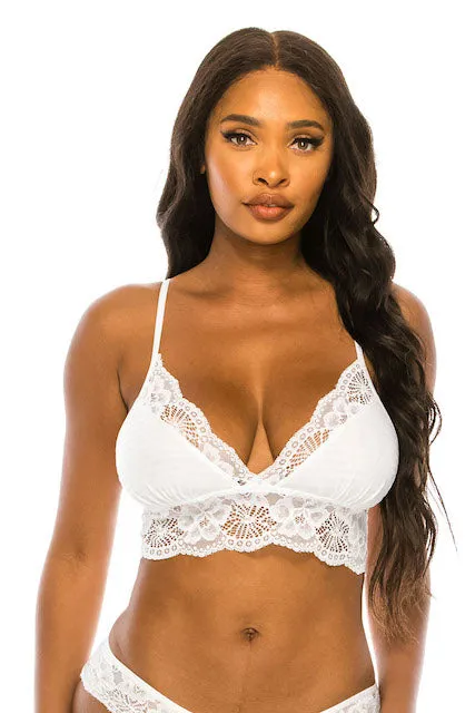 Delicate Lace Trim Bralette