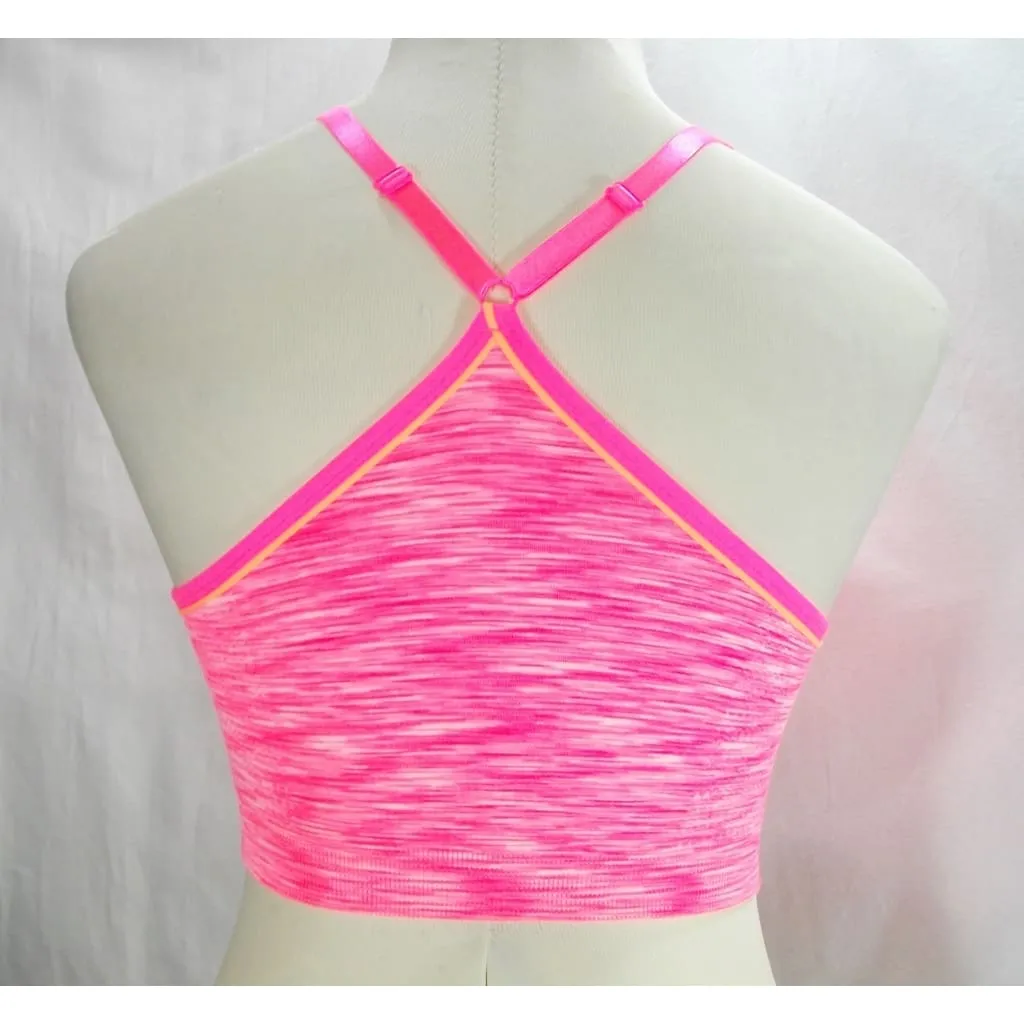 Everlast Wire Free Padded Racerback Sports Bra MEDIUM Fuschia Sun Space Dyed