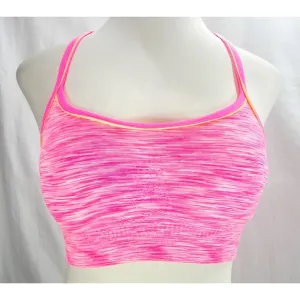 Everlast Wire Free Padded Racerback Sports Bra MEDIUM Fuschia Sun Space Dyed