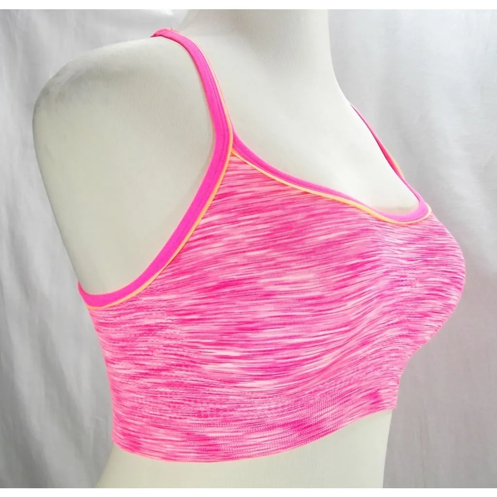 Everlast Wire Free Padded Racerback Sports Bra MEDIUM Fuschia Sun Space Dyed