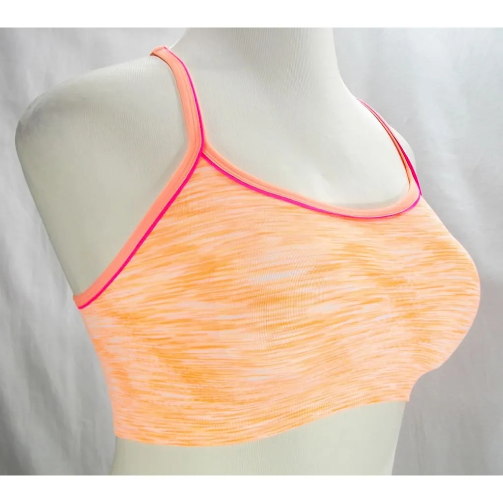 Everlast Wire Free Padded Racerback Sports Bra SMALL Bahama Sun Space Dyed