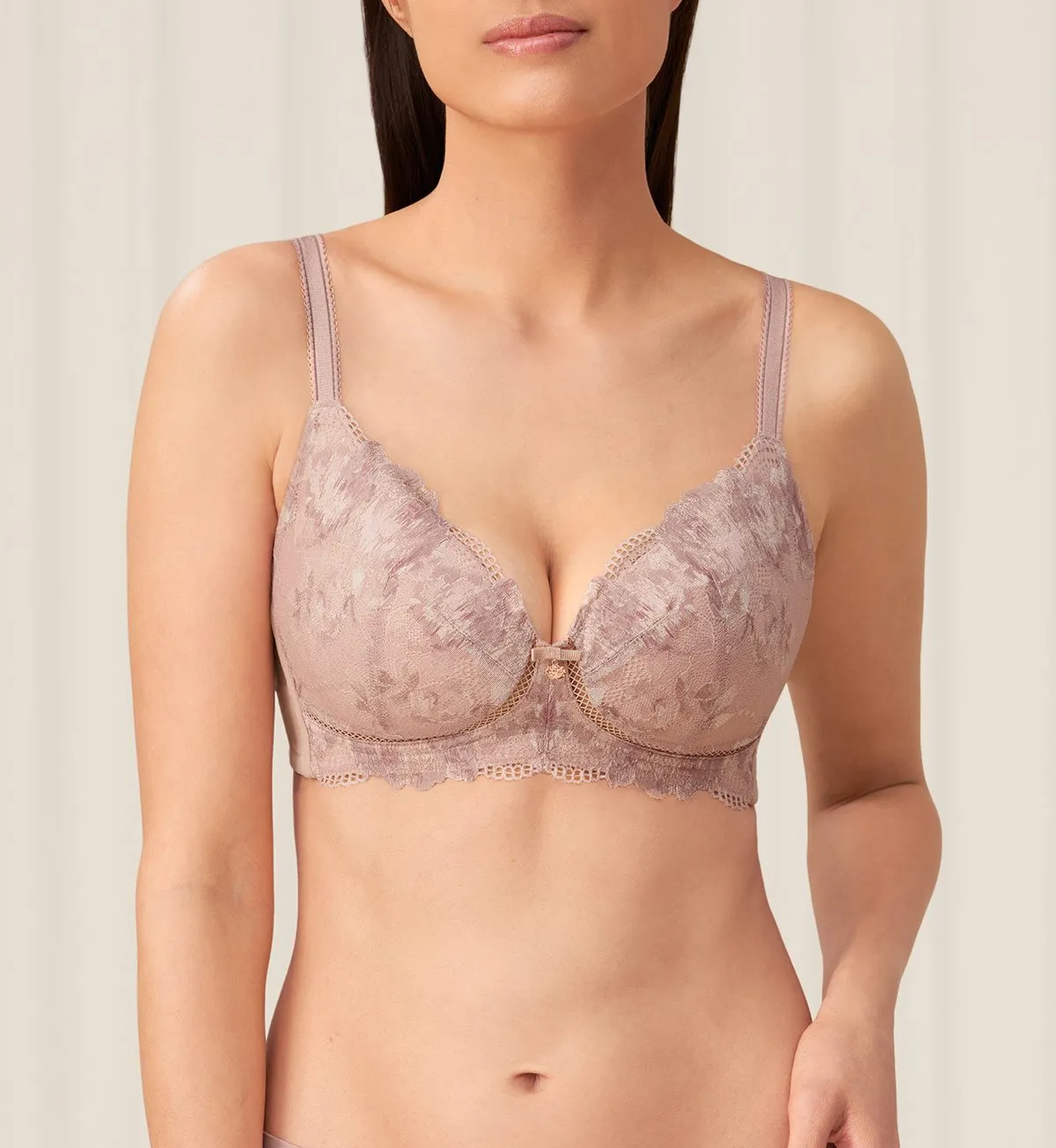 FLORALE SHADOW ROSE NON-WIRED PADDED BRA