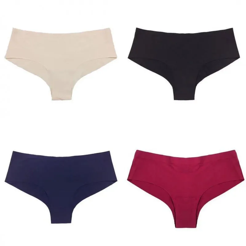 Half Buttock Underwear Female Three Pack Ice Silk Without Trace A Piece Of