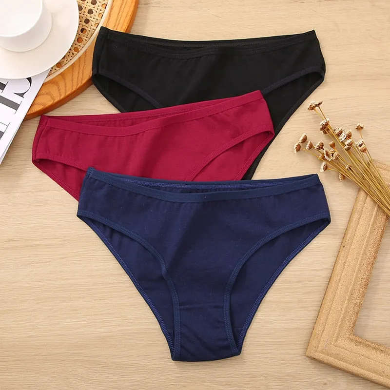 Hollow Out Heart Panties Low-Waist Underpants Comfortable Cotton Mix Briefs Underwear Lingerie