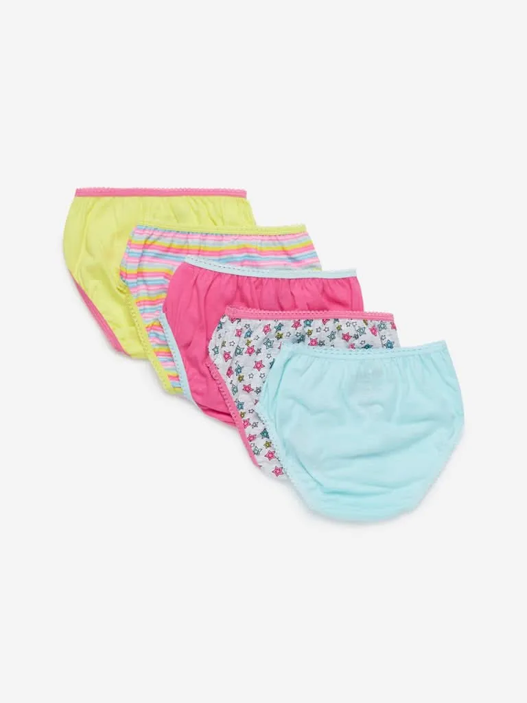 HOP Kids Multicolour Briefs Pack Of Five