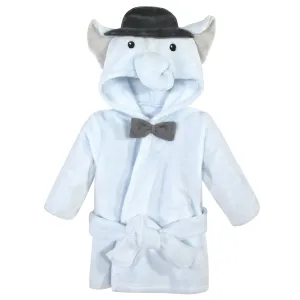 Hudson Baby Plush Animal Face Bathrobe, Bowtie Elephant