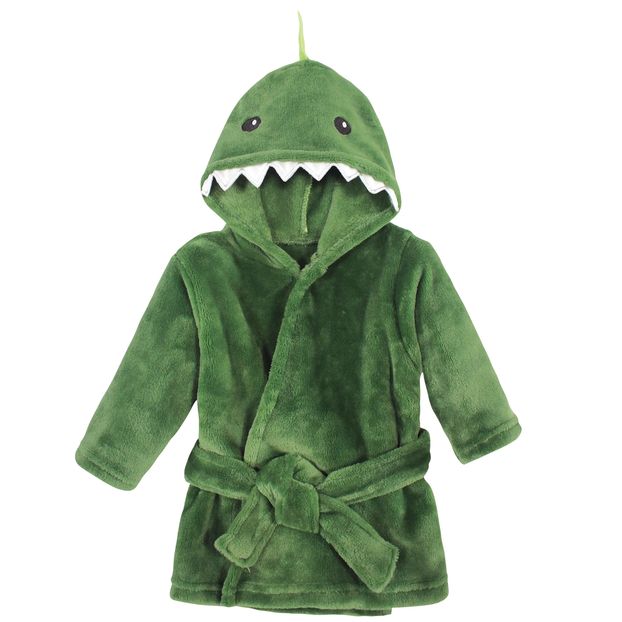 Hudson Baby Plush Animal Face Bathrobe, Dinosaur