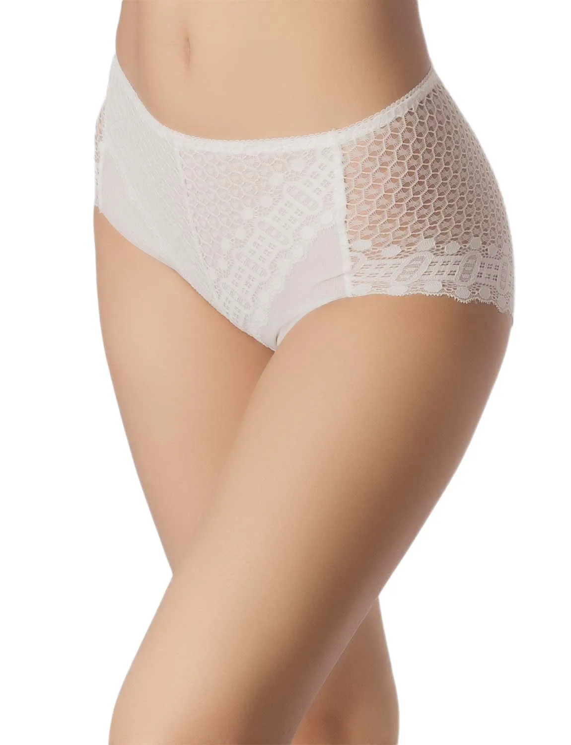 iB-iP Women's See-through Ladies Briefs Hipster Panties Eyelet Lace Knickers