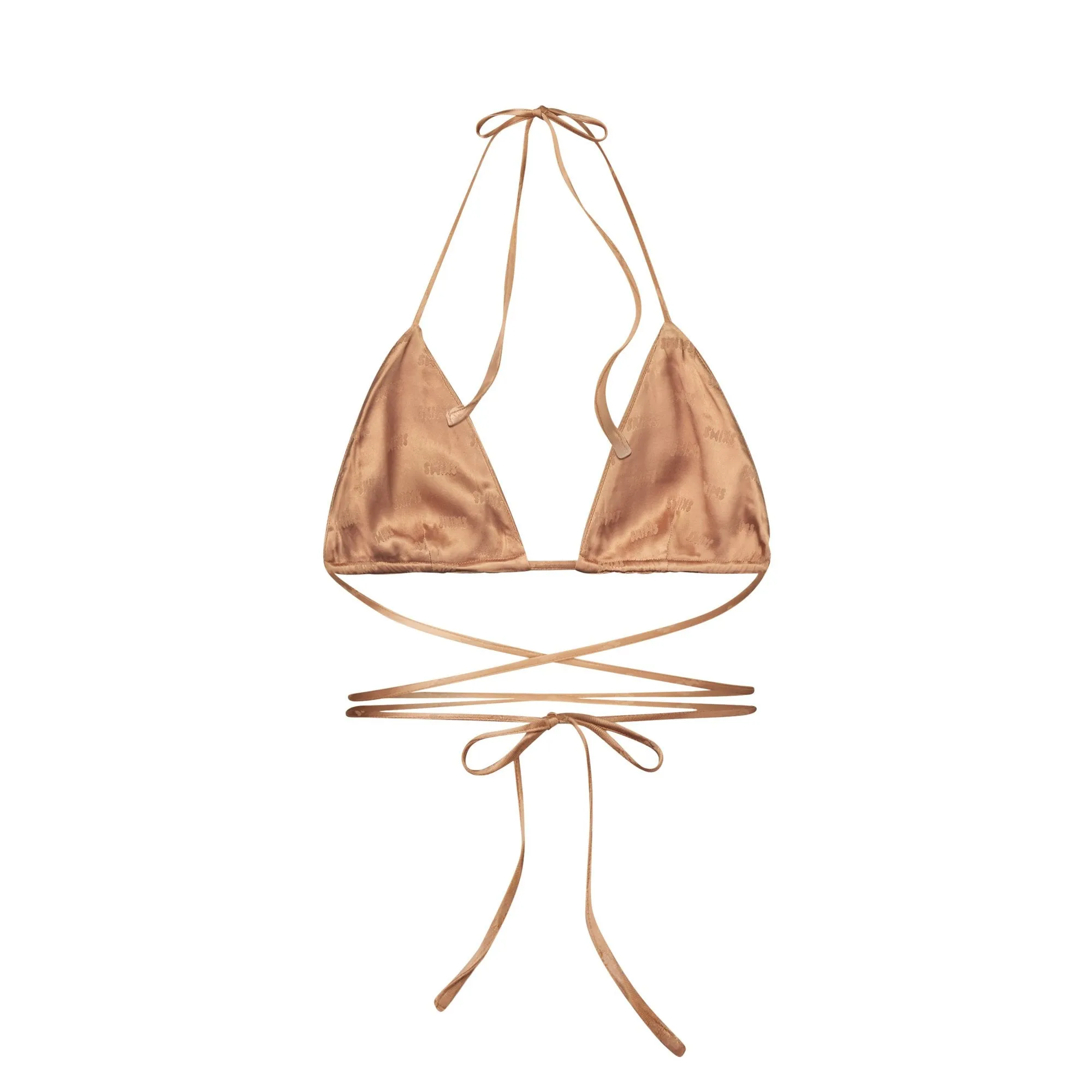 JACQUARD TRIANGLE BRALETTE | OCHRE