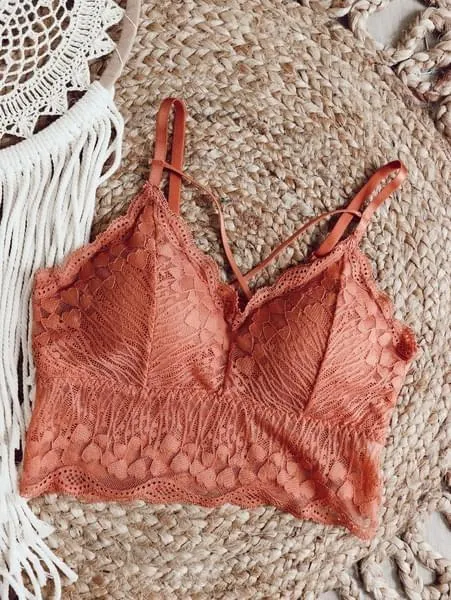 Jady K Luna Lace Bralette Indigo/Brick/Crape/White