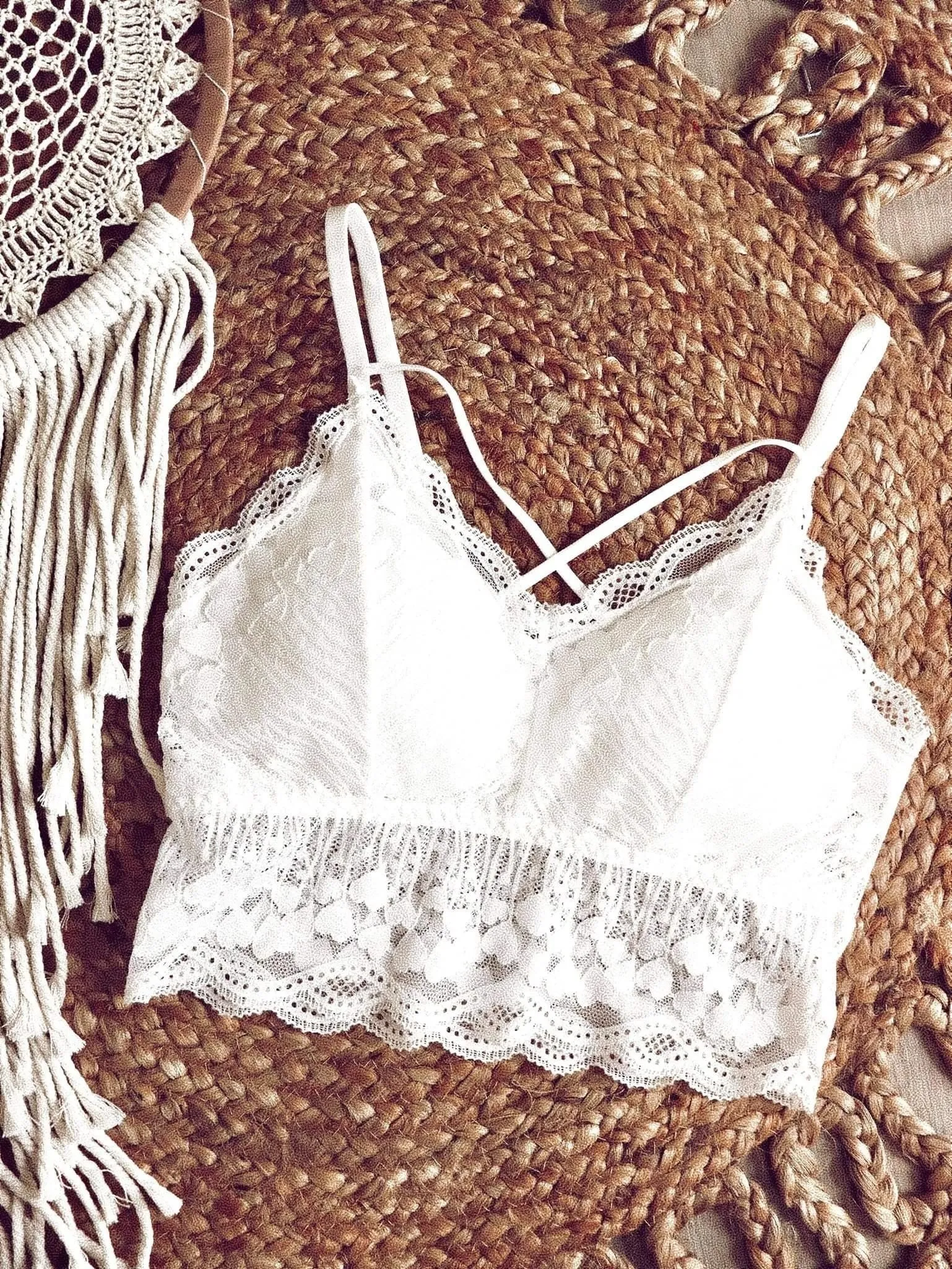 Jady K Luna Lace Bralette Indigo/Brick/Crape/White