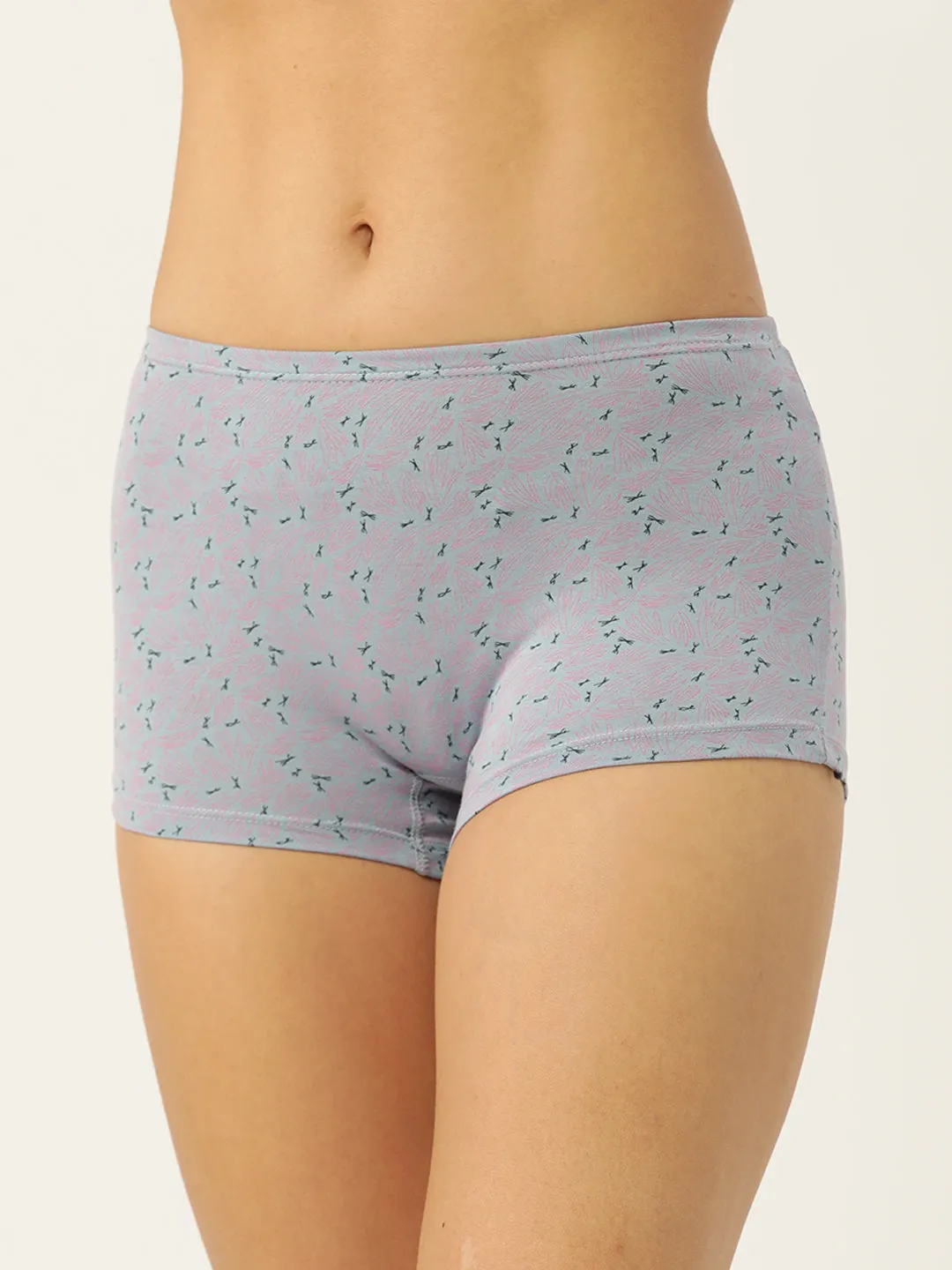 LEADING LADY Women’s Printed Mid-Rise BoyShort Brief Pack Of 3 | JOY-PR-25-3 |