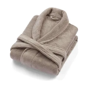 Luxurious 100% Pure Cotton Unisex Chicago Bathrobe in Warm Grey