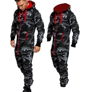 Men Camouflage Print Personality Casual Suits