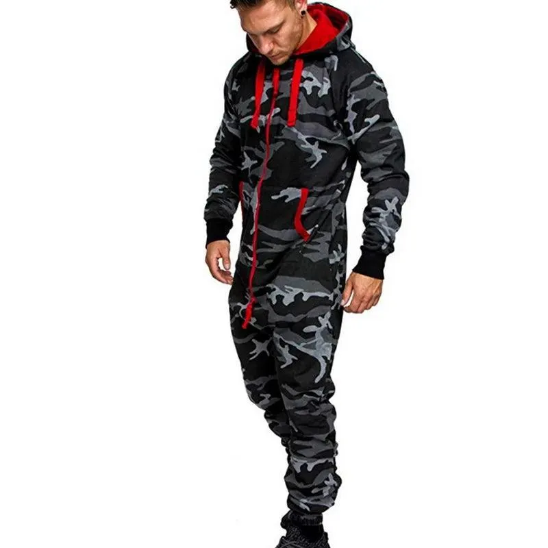 Men Camouflage Print Personality Casual Suits