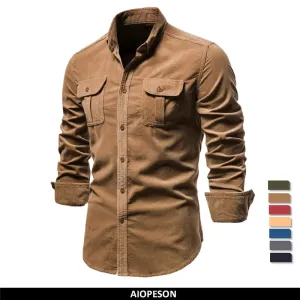 Men's Business Casual Corduroy Shirt