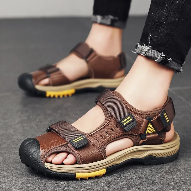 New Casual Men's Outdoor Hook And Loop Sandals