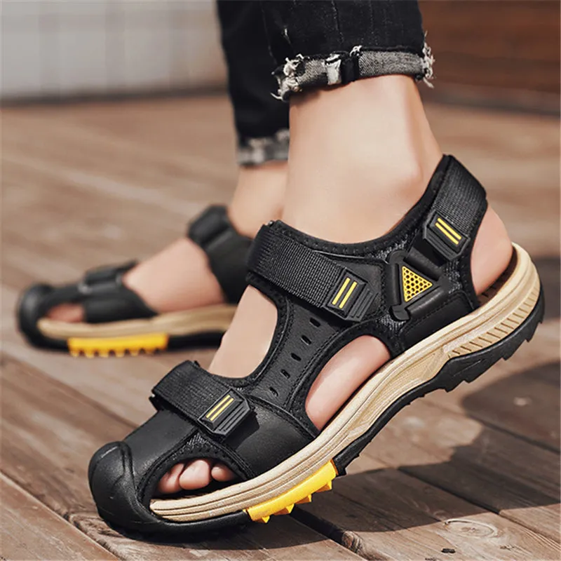 New Casual Men's Outdoor Hook And Loop Sandals