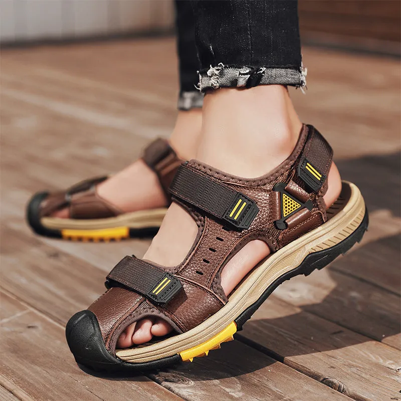 New Casual Men's Outdoor Hook And Loop Sandals