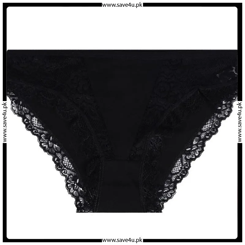 Pack of 2 Lace Trim Floral Lace Panties For Women