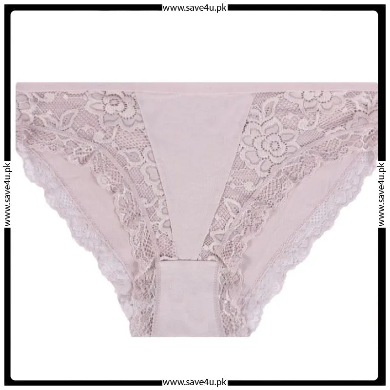 Pack of 2 Lace Trim Floral Lace Panties For Women