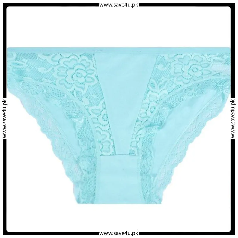 Pack of 2 Lace Trim Floral Lace Panties For Women