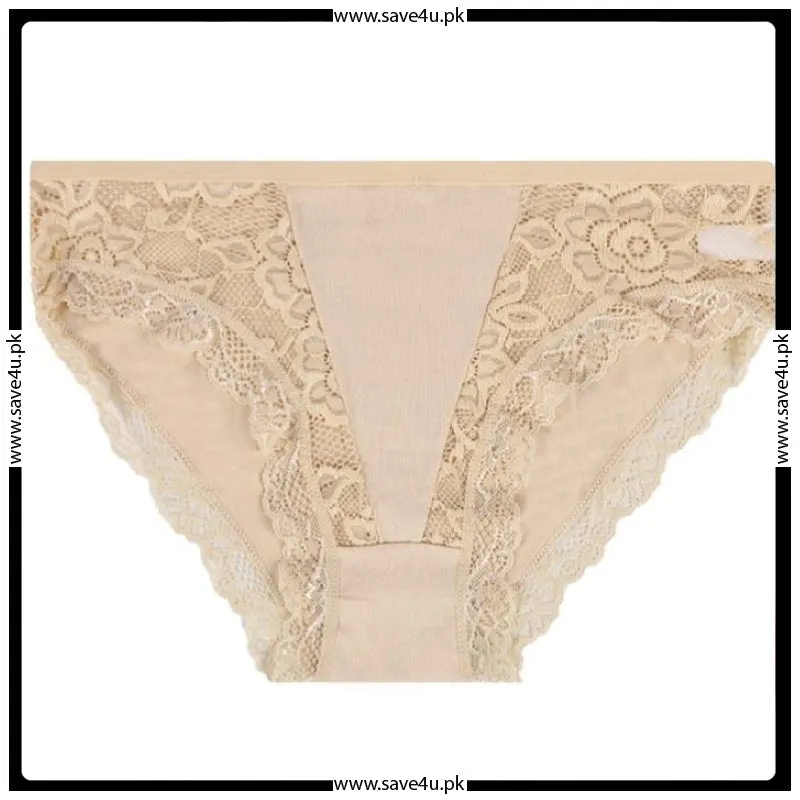 Pack of 2 Lace Trim Floral Lace Panties For Women